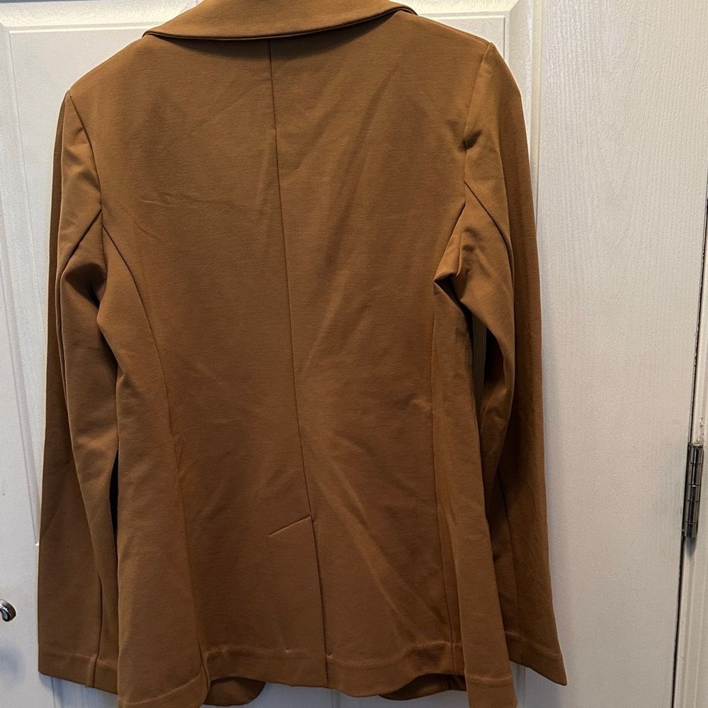 Banana Republic Tan Women's Knit Blazer Business Professional Comfort Size Small - Picture 5 of 5